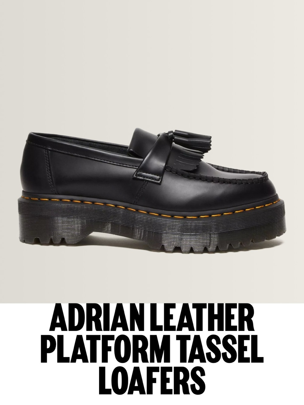 Dr. Martens Adrian Platform Tassel Loafers - Black